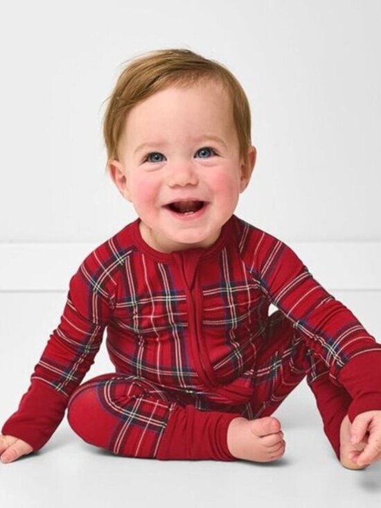 Little Sleepies Other - Little Sleepies Holiday Plaid Zippy 6-12 Months